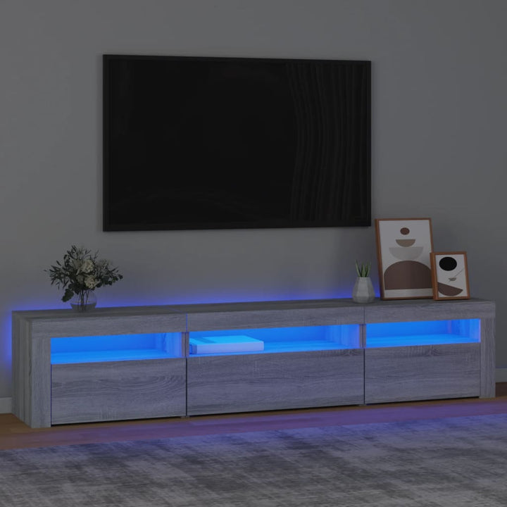 Tv-Schrank Mit Led-Leuchten 240X35X40 Cm