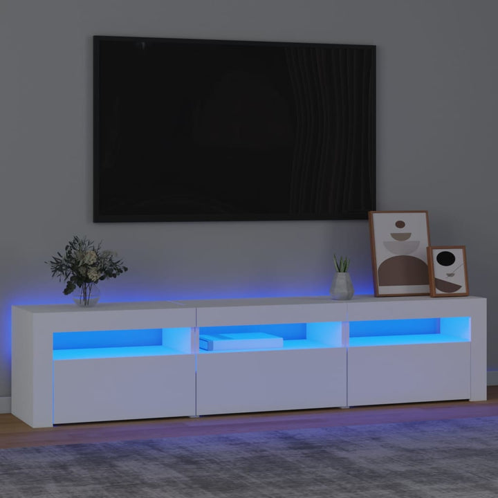 Tv-Schrank Mit Led-Leuchten 240X35X40 Cm