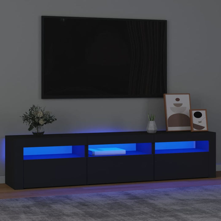 Tv-Schrank Mit Led-Leuchten 240X35X40 Cm