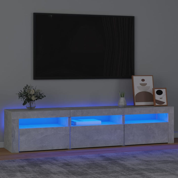 Tv-Schrank Mit Led-Leuchten 240X35X40 Cm