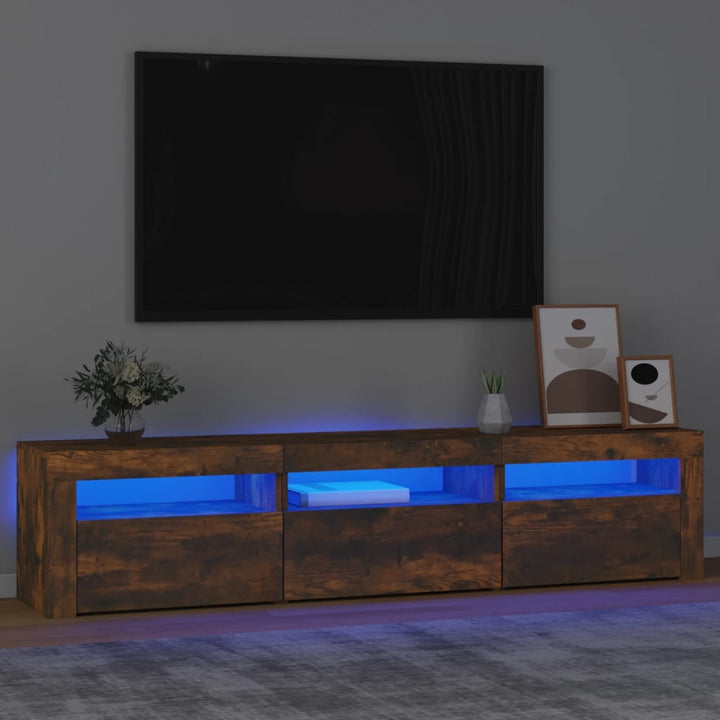 Tv-Schrank Mit Led-Leuchten 240X35X40 Cm