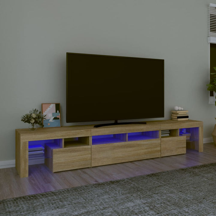 Tv-Schrank Mit Led-Leuchten 260X36,5X40 Cm