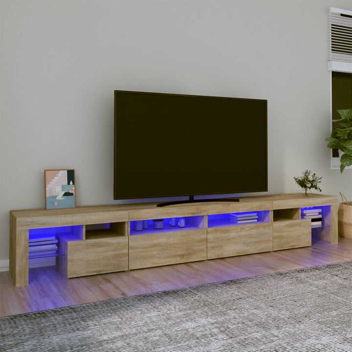 Tv-Schrank Mit Led-Leuchten 260X36,5X40 Cm