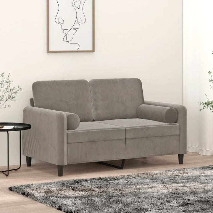 2-Sitzer-Sofa Mit Kissen 140 Cm Samt