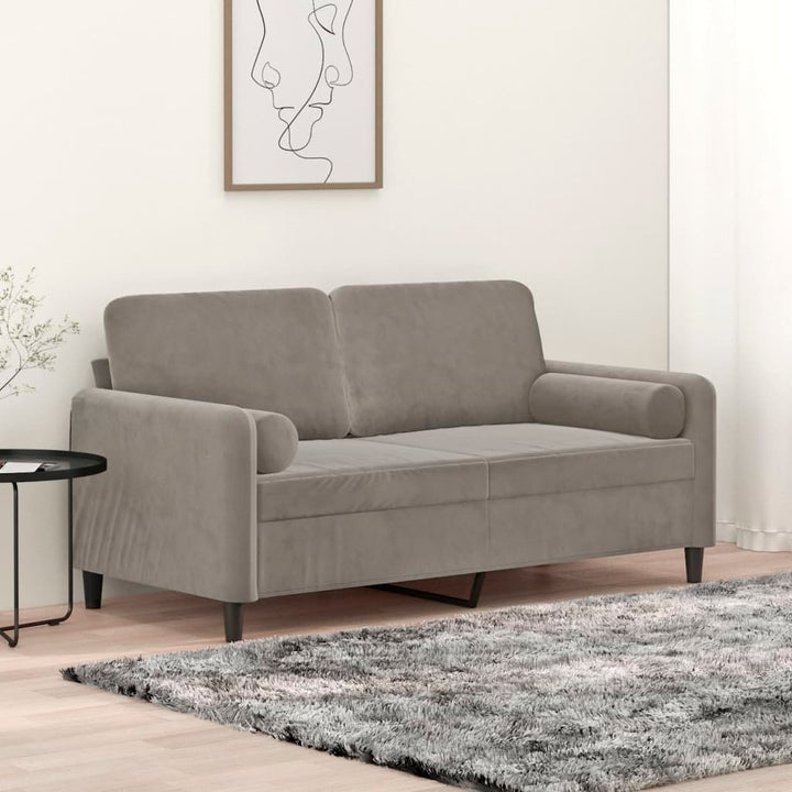 2-Sitzer-Sofa Mit Kissen 140 Cm Samt