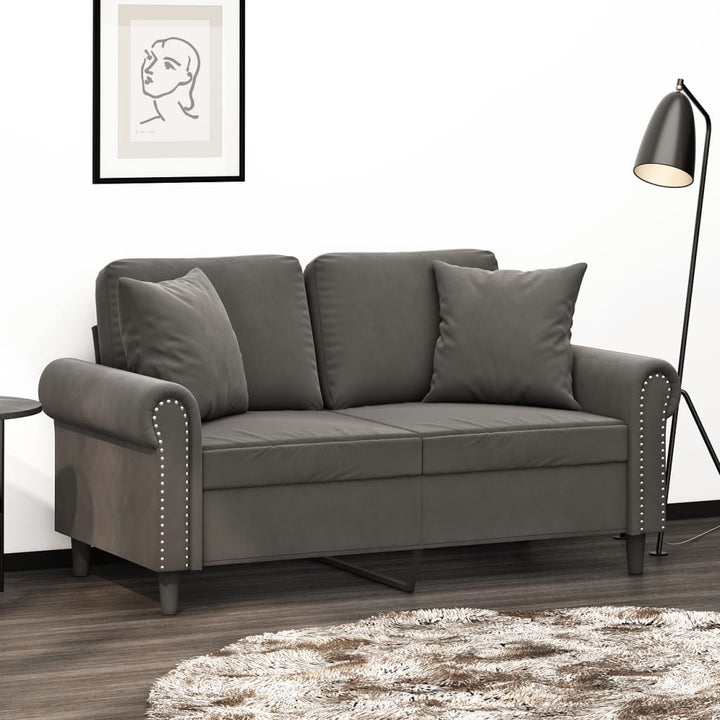 2-Sitzer-Sofa Mit Kissen Samt