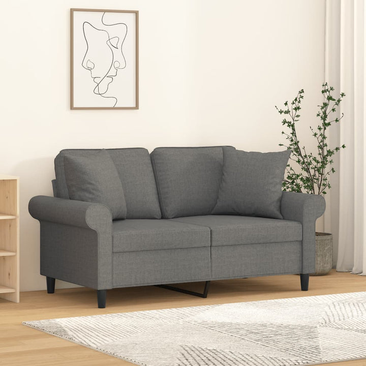 2-Sitzer-Sofa Mit Kissen 120 Cm Stoff