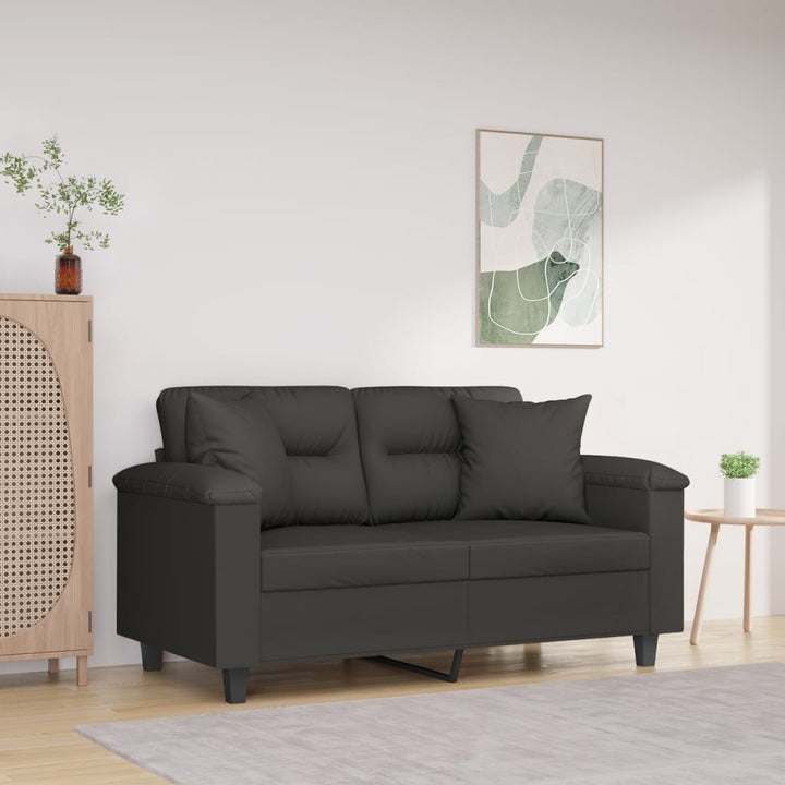 2-Sitzer-Sofa Mit Kissen 120 Cm Mikrofasergewebe