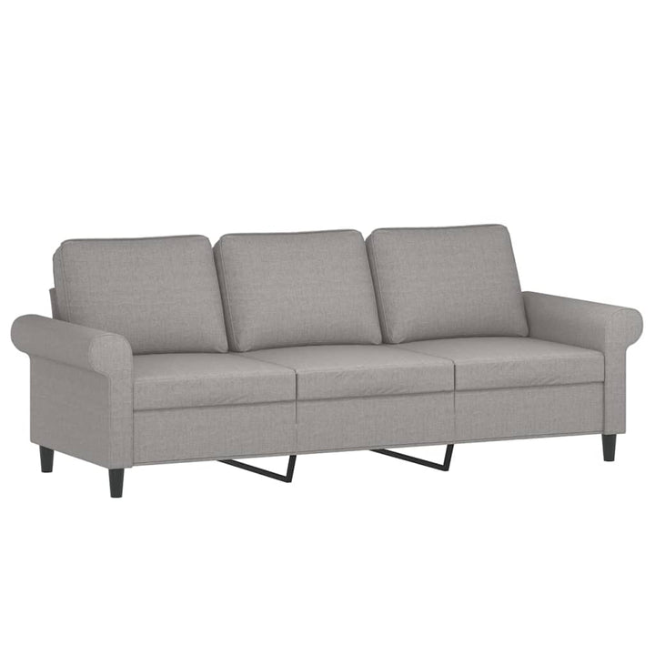 3-Sitzer-Sofa Mit Hocker 180 Cm Stoff