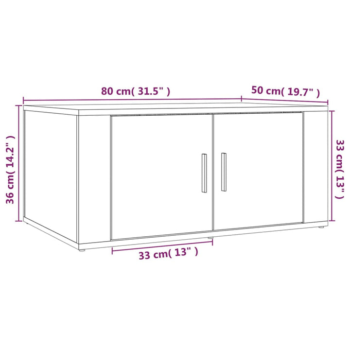 Couchtisch 80X50X36 Cm Holzwerkstoff