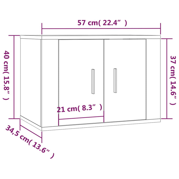 Tv-Wandschrank 57X34,5X Grau Sonoma