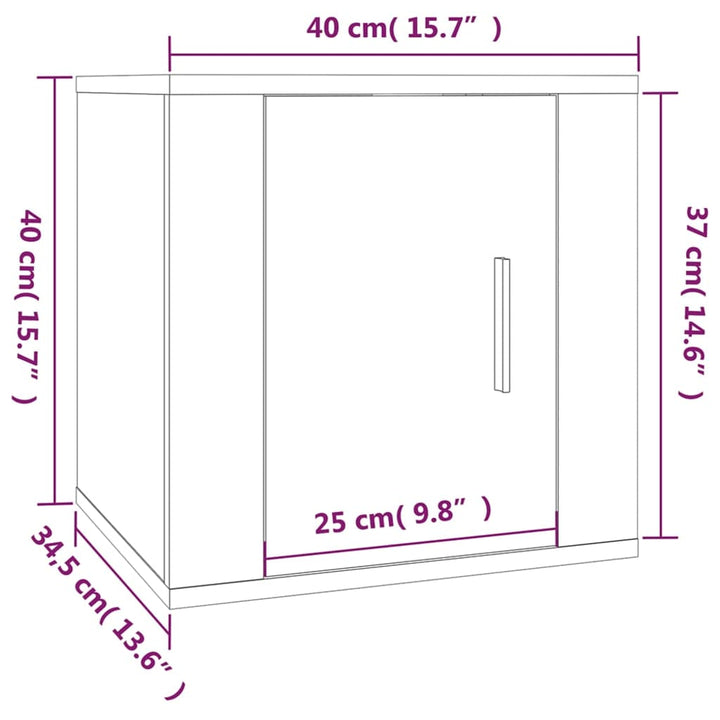 Tv-Wandschrank 40X34,5X Weiß