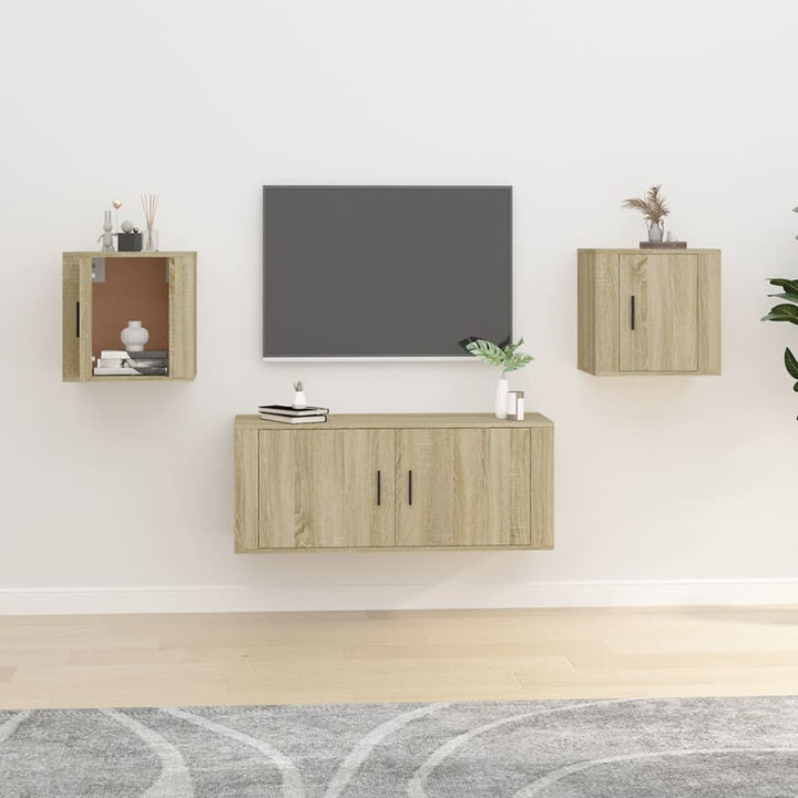 Tv-Wandschränke 2 Stk. Sonoma-Eiche 40X34,5X Sonoma Eiche