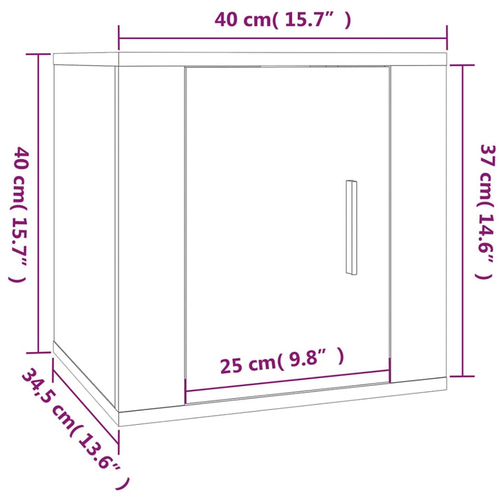 Tv-Wandschränke 2 Stk. Braun Eichen-Optik 40X34,5X Braune Eiche