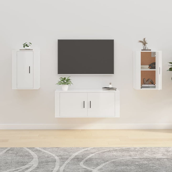 Tv-Wandschrank 40X34,5X Hochglanz-Weiß