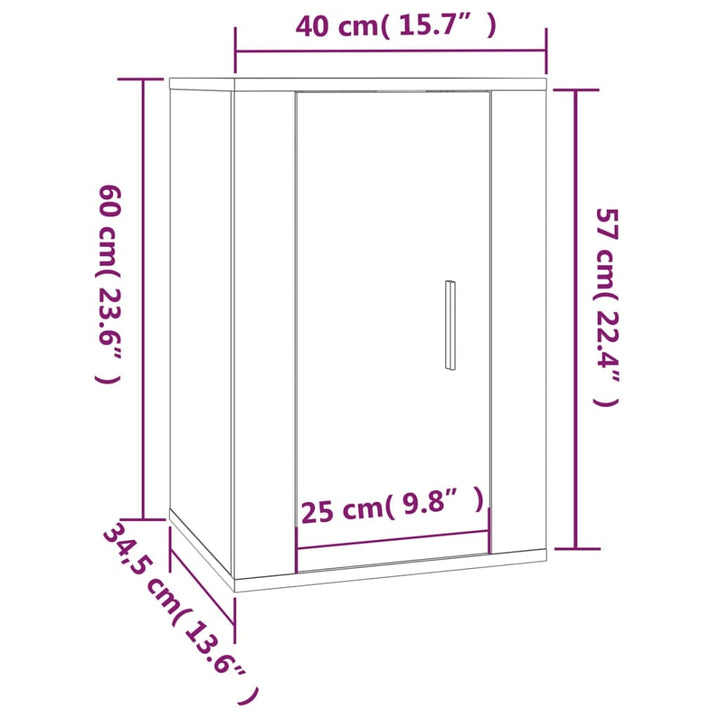 Tv-Wandschrank 40X34,5X Räuchereiche