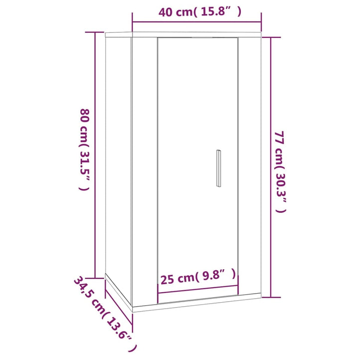 Tv-Wandschrank 40X34,5X Schwarz