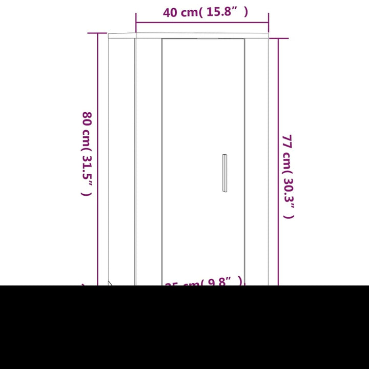 Tv-Wandschrank 40X34,5X Räuchereiche