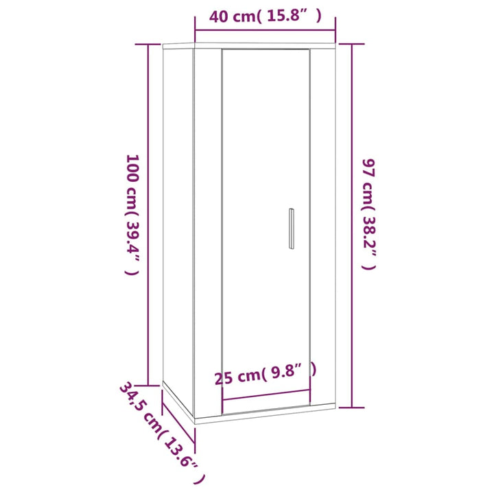 Tv-Wandschrank 40X34,5X Weiß