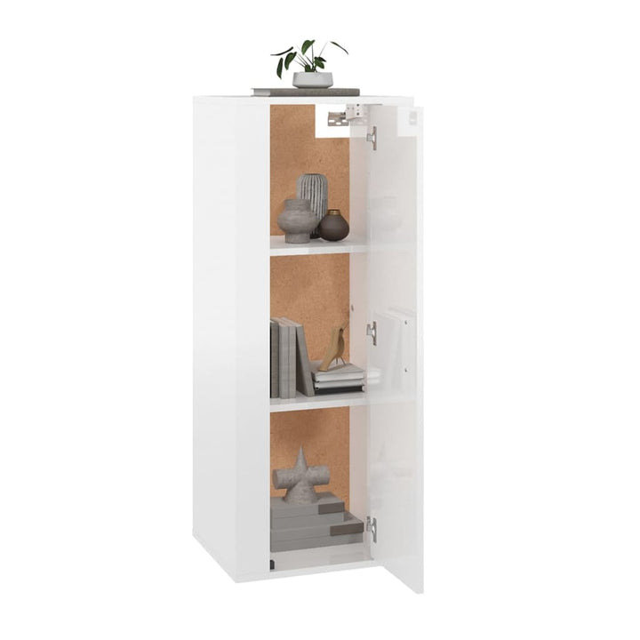 Tv-Wandschrank 40X34,5X Hochglanz-Weiß