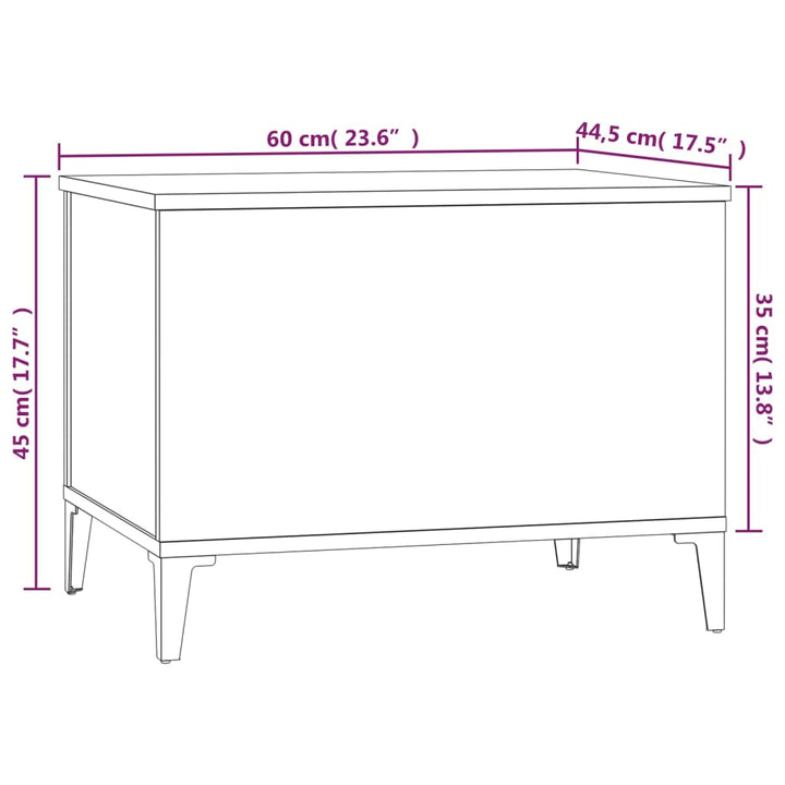 Couchtisch 60X44,5X45 Cm Holzwerkstoff