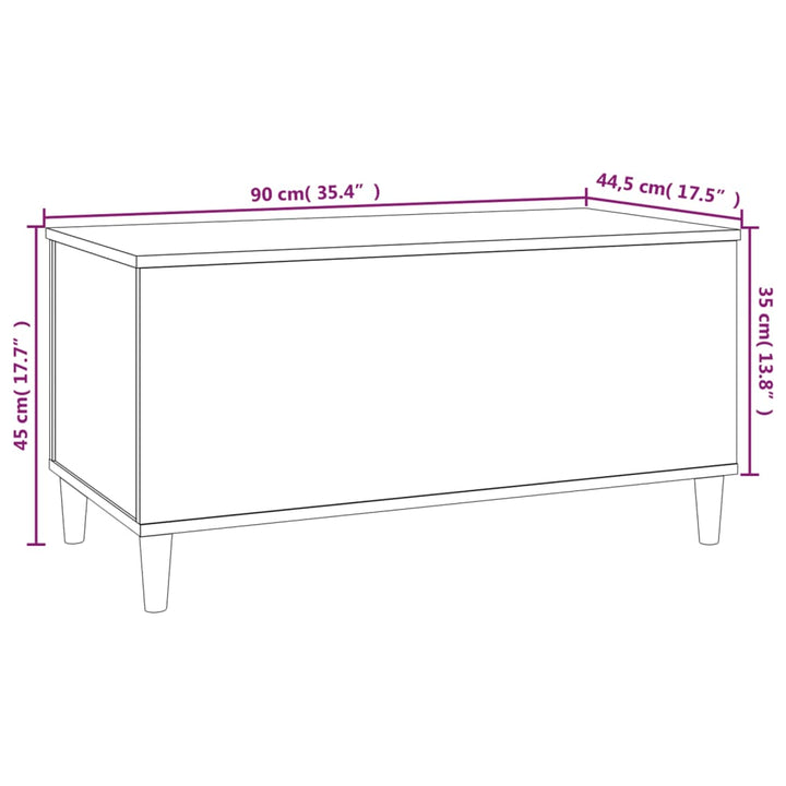 Couchtisch 90X44,5X45 Cm Holzwerkstoff