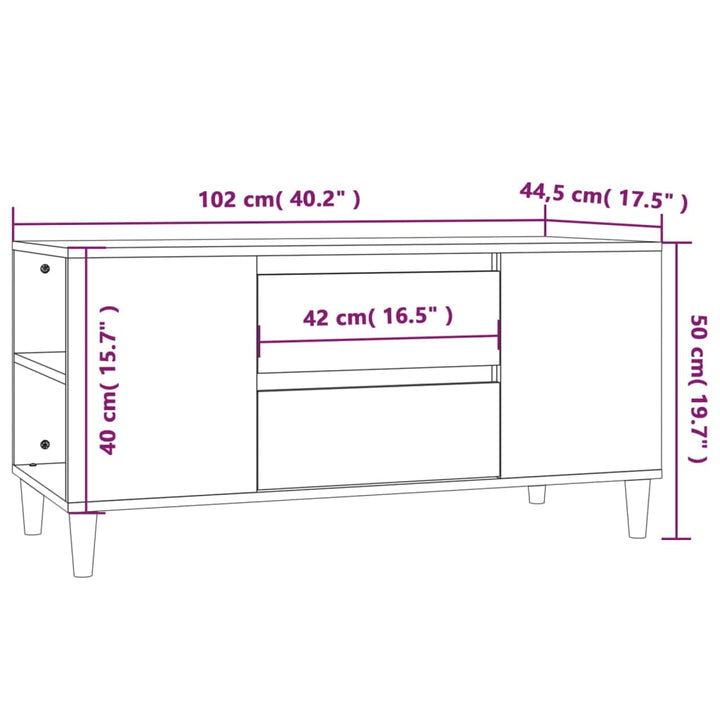 Tv-Schrank 102X44,5X50 Cm Holzwerkstoff