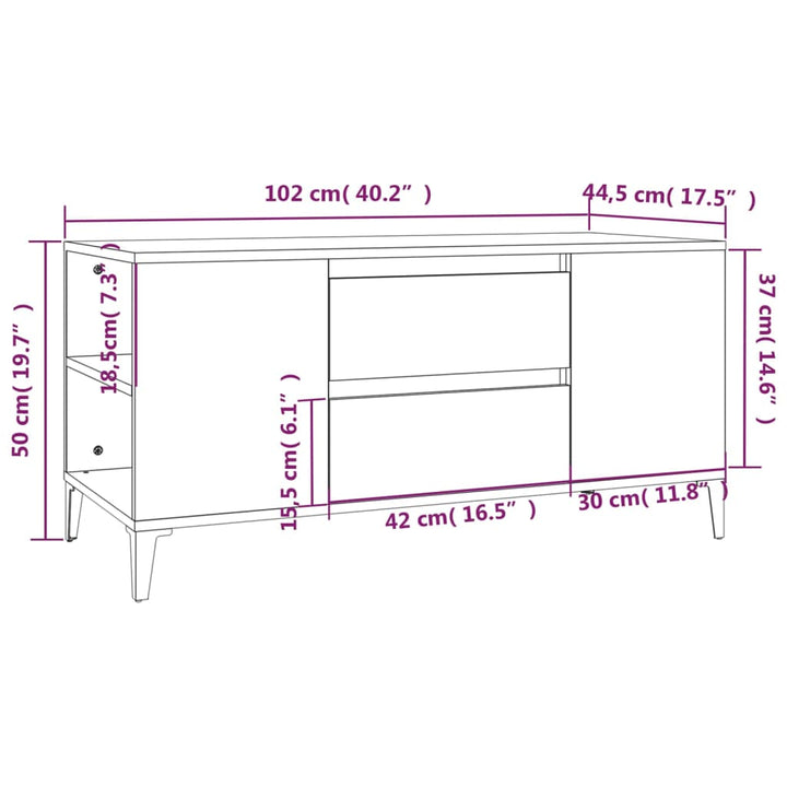 Tv-Schrank 102X44,5X50 Cm Holzwerkstoff