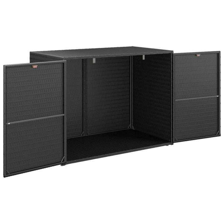 Gartenschrank 100X55,5X80 Cm Poly Rattan