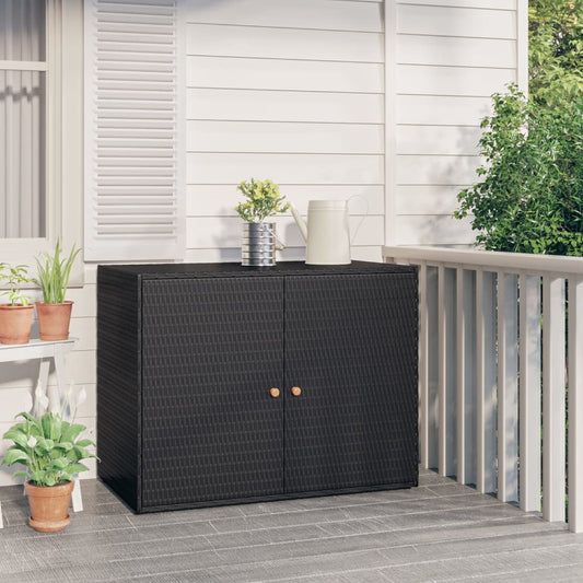 Gartenschrank 100X55,5X80 Cm Poly Rattan