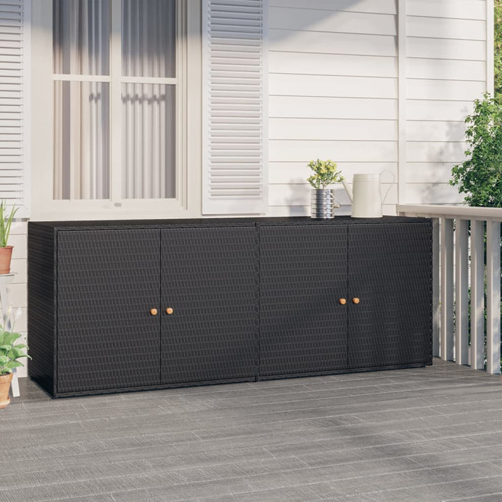 Gartenschrank 198X55,5X80 Cm Poly Rattan