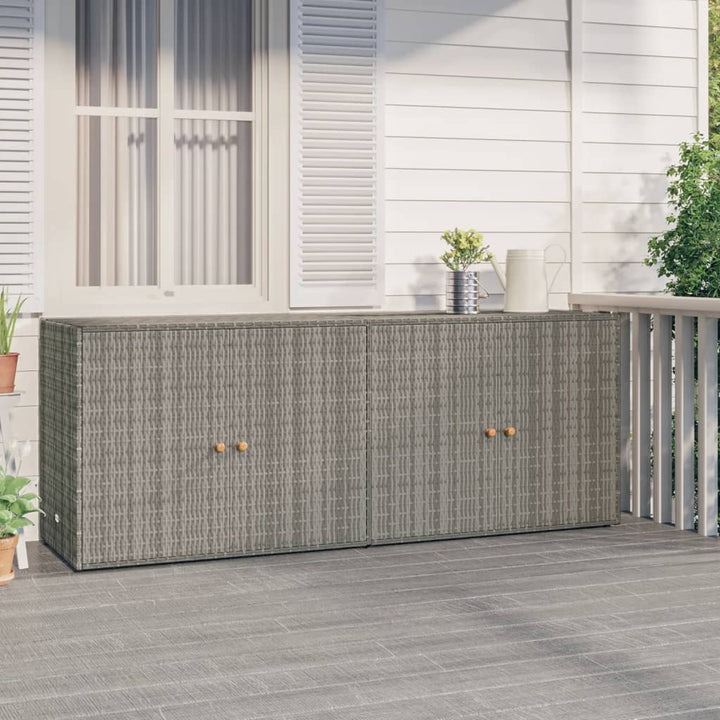 Gartenschrank 198X55,5X80 Cm Poly Rattan