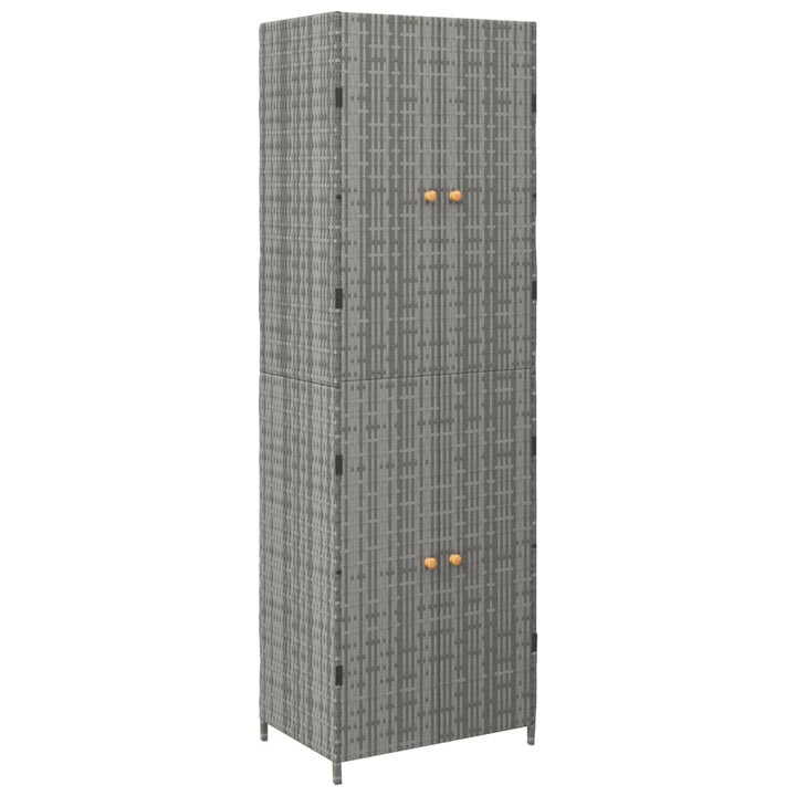 Gartenschrank 59X40X180 Cm Poly Rattan