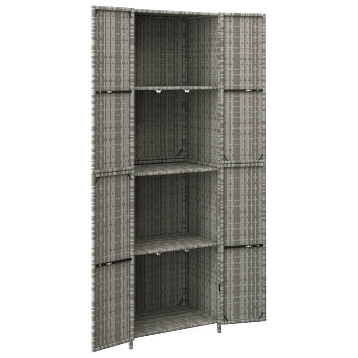 Gartenschrank 59X40X180 Cm Poly Rattan