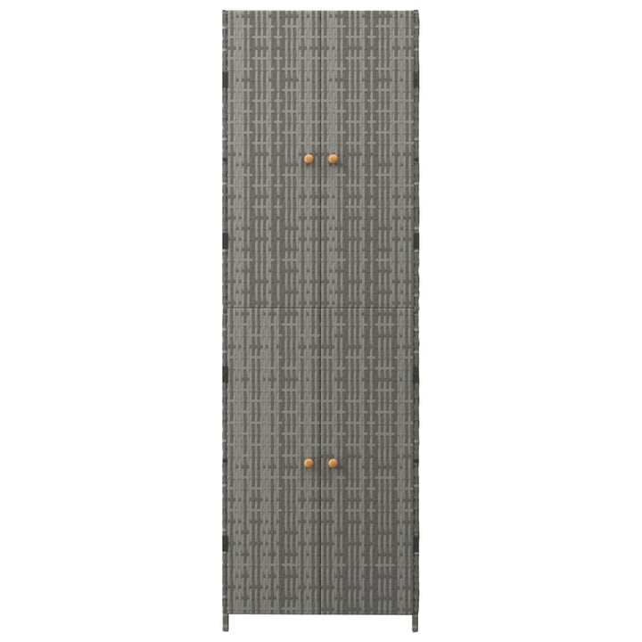 Gartenschrank 59X40X180 Cm Poly Rattan