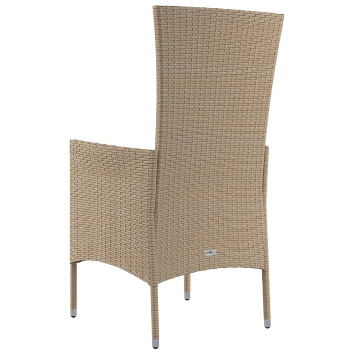 Gartenstühle Mit Kissen 2 Stk. Poly Rattan Beige