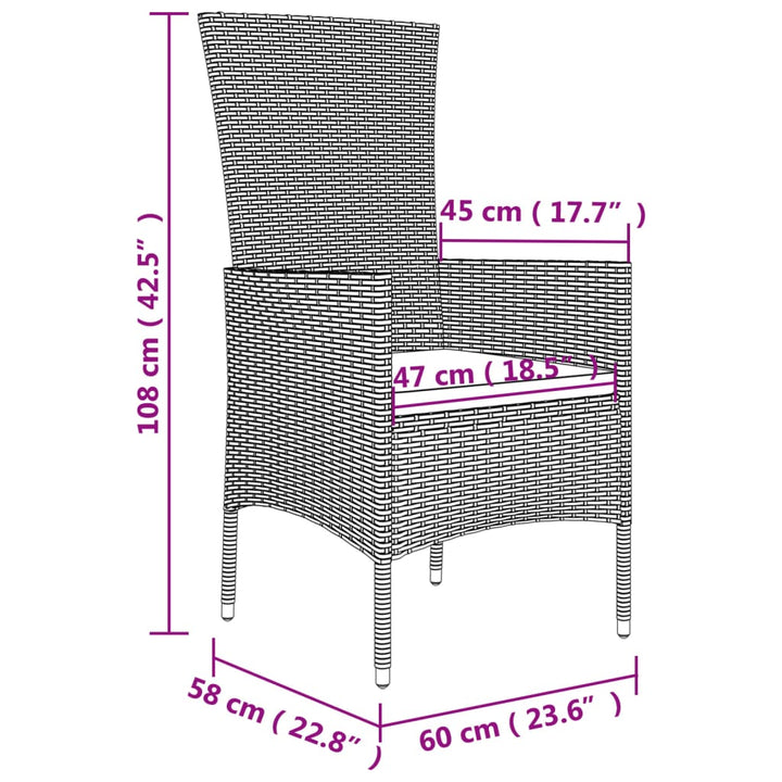 Gartenstühle Mit Kissen 2 Stk. Poly Rattan Beige