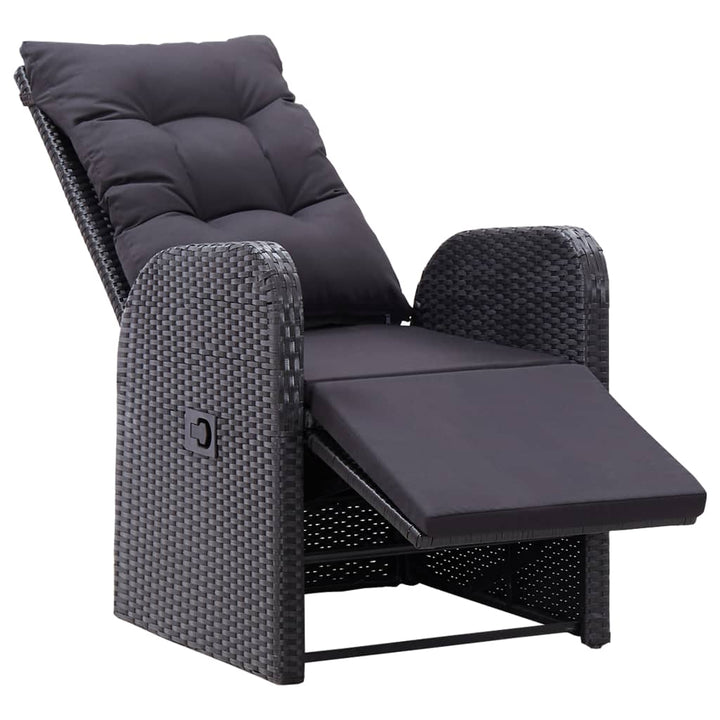 Gartensessel Mit Kissen 2 Stk. Verstellbar Poly Rattan