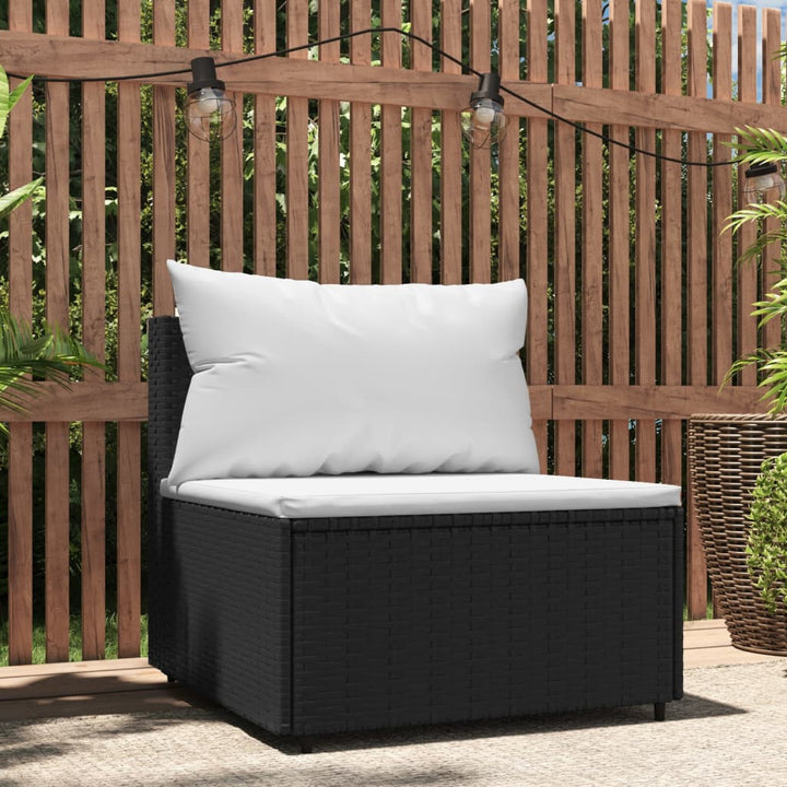 3-Tlg. Garten-Lounge-Set Mit Kissen Poly Rattan