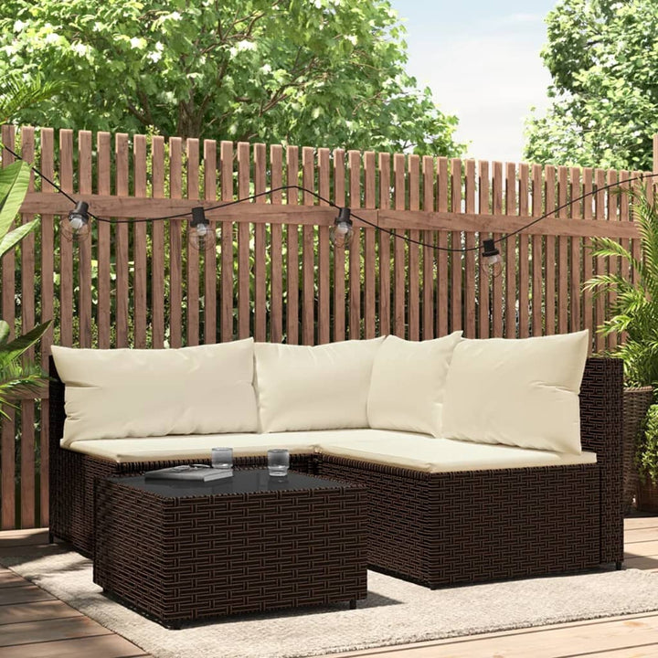 Garten- Mit Kissen Poly Rattan