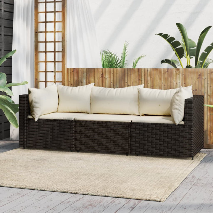 Garten-Ecksofas Mit Kissen 2 Stk. Schwarz Poly Rattan