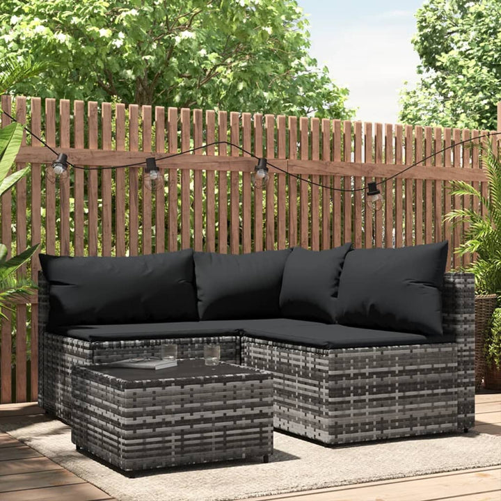 Garten- Mit Kissen Poly Rattan