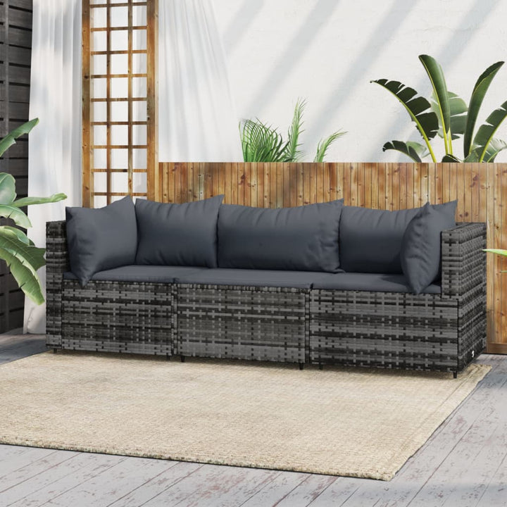 Garten-Ecksofas Mit Kissen 2 Stk. Schwarz Poly Rattan