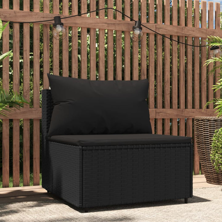 3-Tlg. Garten-Lounge-Set Mit Kissen Poly Rattan