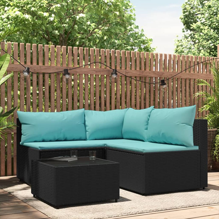 Garten- Mit Kissen Poly Rattan