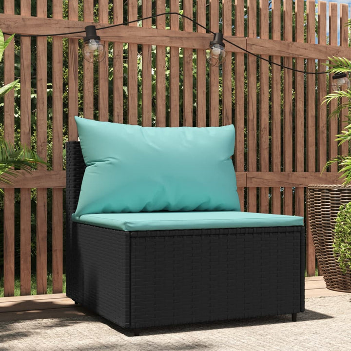 3-Tlg. Garten-Lounge-Set Mit Kissen Poly Rattan