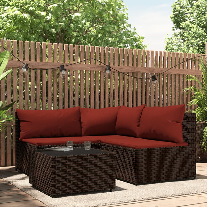 Garten- Mit Kissen Poly Rattan