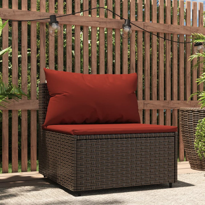 3-Tlg. Garten-Lounge-Set Mit Kissen Poly Rattan