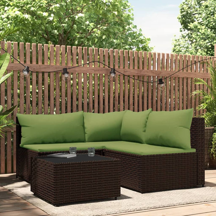 Garten- Mit Kissen Poly Rattan