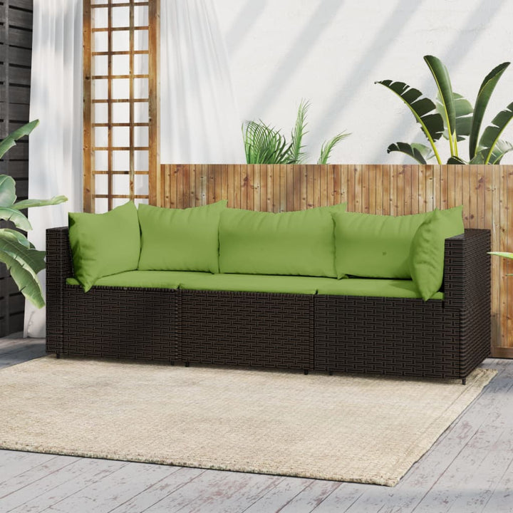 Garten-Ecksofas Mit Kissen 2 Stk. Schwarz Poly Rattan